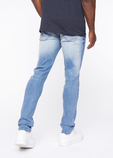 Crosshatch Light Wash Barbeck Slim Fit Denim