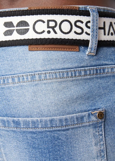 Crosshatch Light Wash Barbeck Slim Fit Denim