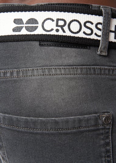 Crosshatch Grey Wash Barbeck Slim Fit Denim