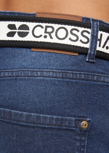 Crosshatch Dark Wash Barbeck Slim Fit Denim