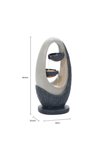 Charles Bentley Loire Cascading Water Feature (H59.5cm x W30cm x D23.5cm)