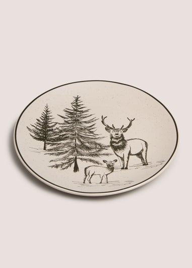 Cream Mono Stag Side Plate