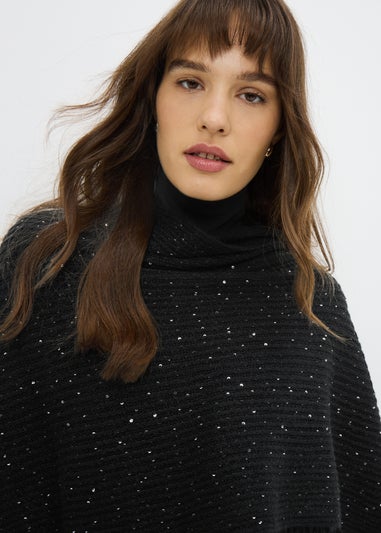 Black Sequin Shawl