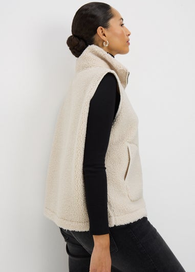 Cream Borg Gilet