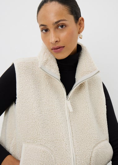 Cream Borg Gilet