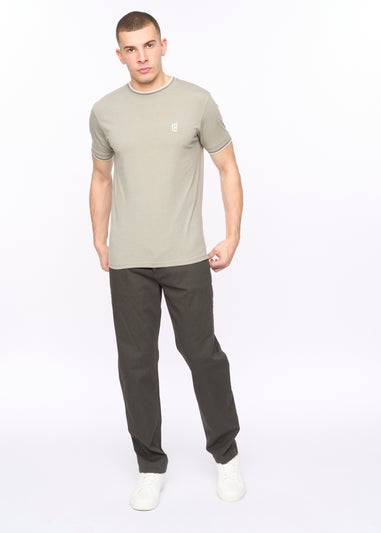 Crosshatch Anthracite Chalford Baggy Chinos