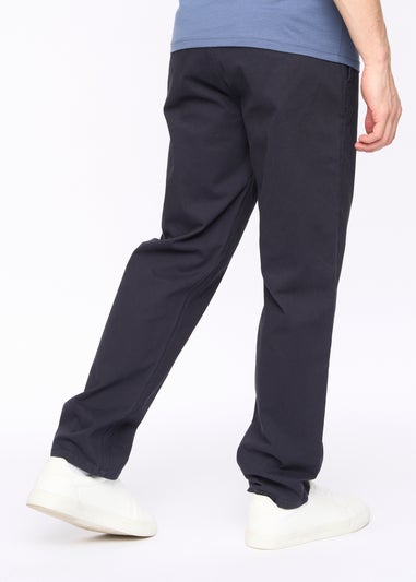 Crosshatch Navy Chalford Baggy Chinos