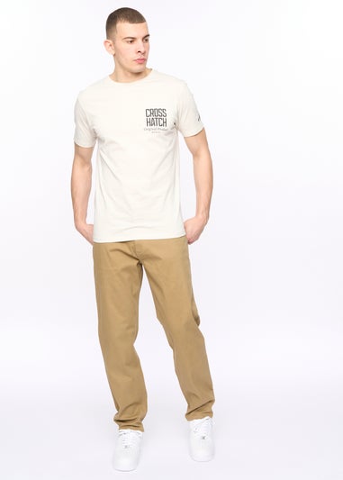 Crosshatch Biscuit Chalford Baggy Chinos