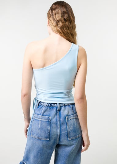 Pink Vanilla Blue Asymmetric Top