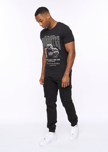 Crosshatch Black Frentons Cargo Pants