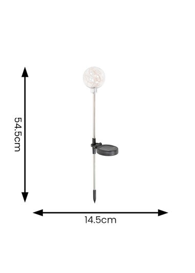 ValueLights Solar 2 Pack Fairy Light Spike Lights With Integrated LED's