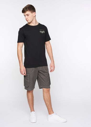 Crosshatch Charcoal Kyron Cargo Shorts