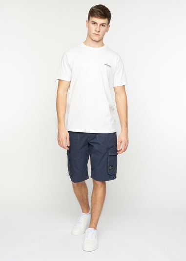 Crosshatch Navy Kyron Cargo Shorts