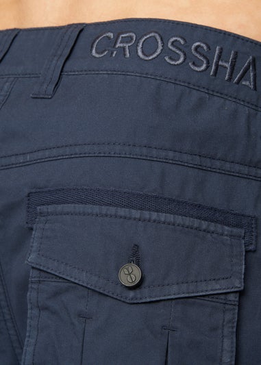 Crosshatch Navy Kyron Cargo Shorts