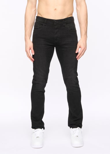 Crosshatch Black Wash Malcolm Slim Fit Jeans