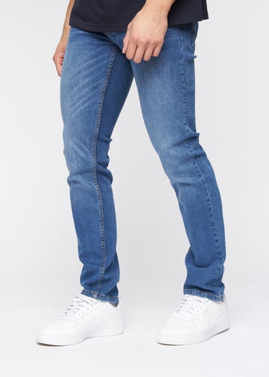 Crosshatch Stone Wash Malcolm Slim Fit Jeans