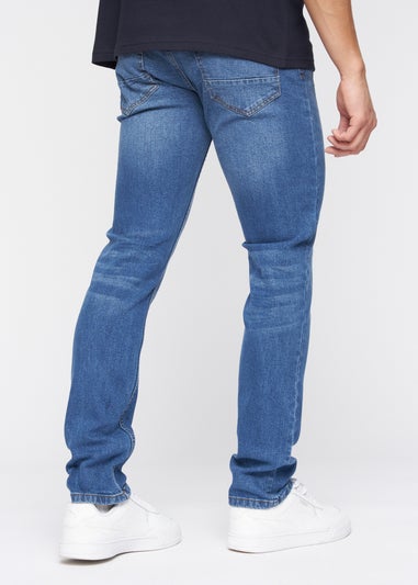 Crosshatch Stone Wash Malcolm Slim Fit Jeans