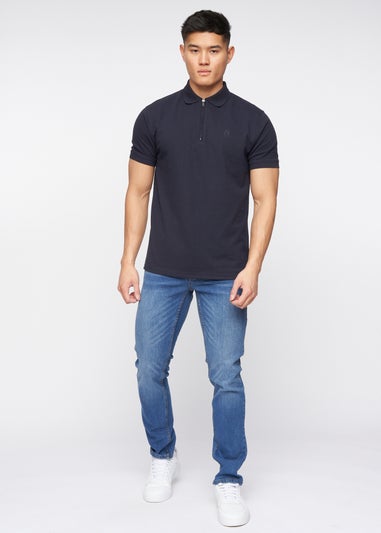 Crosshatch Stone Wash Malcolm Slim Fit Jeans