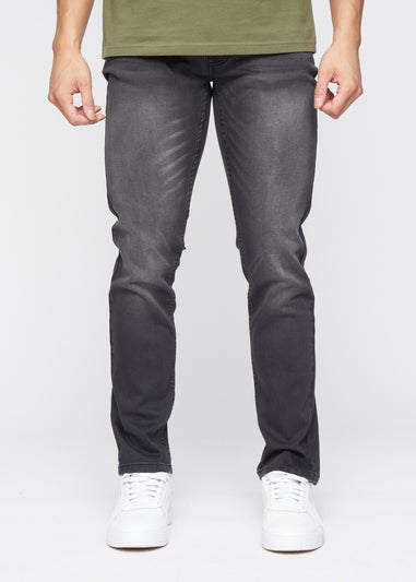 Crosshatch Dark Charcoal Malcolm Slim Fit Jeans