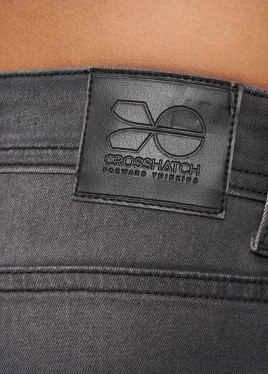 Crosshatch Dark Charcoal Malcolm Slim Fit Jeans