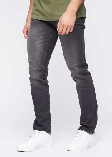 Crosshatch Dark Charcoal Malcolm Slim Fit Jeans