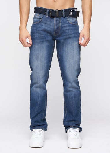 Crosshatch Stone Wash New Embossed Techno Denim Jeans