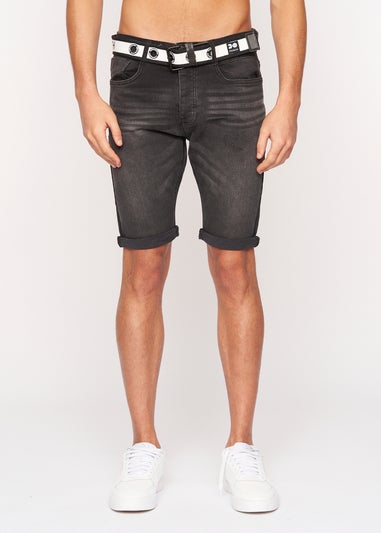 Crosshatch Black Reestier Denim Shorts