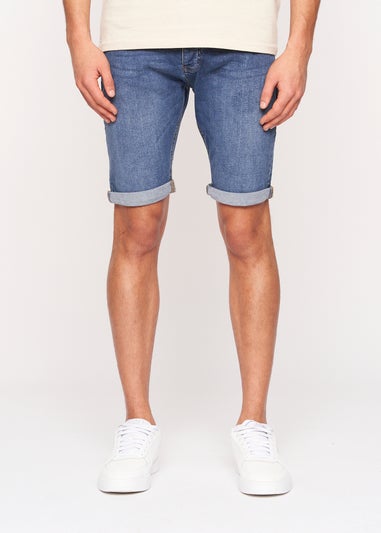 Crosshatch Mid Wash Reestier Denim Shorts