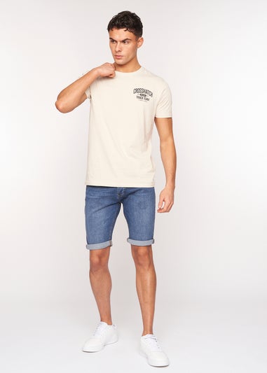 Crosshatch Mid Wash Reestier Denim Shorts