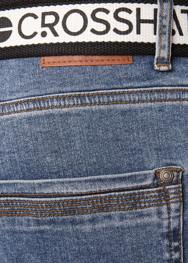Crosshatch Light Wash Reestier Denim Shorts