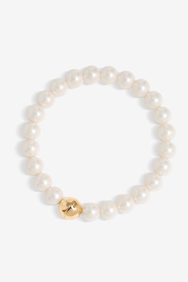 Jon Richard Gold Plated Magnetic Pearl Bracelet