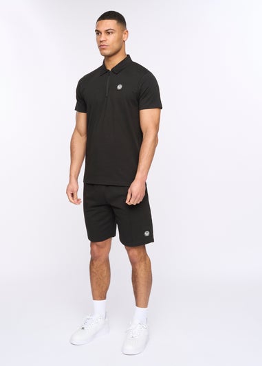 Henleys Black Henychill Polo & Short Twinset