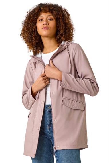 Roman Pink Rain Resistant Hooded Jacket