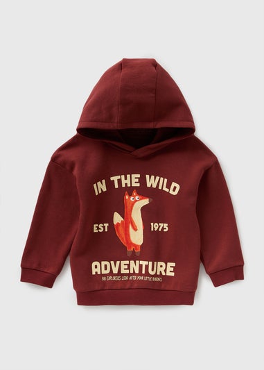 Boys Rust Fox Adventure Hoodie (1-7yrs)