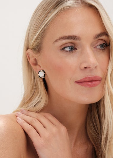 Jon Richard Monocrome Clip Earrings