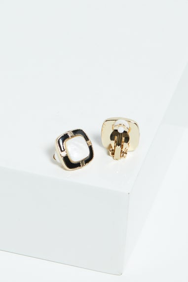Jon Richard Monocrome Clip Earrings