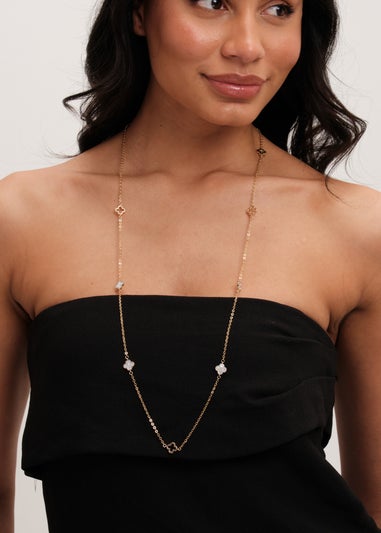 Jon Richard Gold Plated Chain & Shell Station Necklace