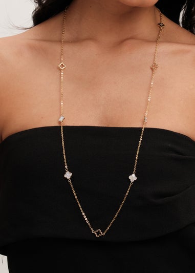 Jon Richard Gold Plated Chain & Shell Station Necklace