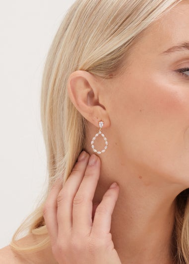 Jon Richard Gold Plated Cubic Zirconia Open Earrings