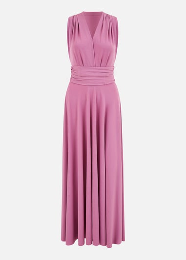Yumi Pink Jersey Stretch Multiway Midi Dress