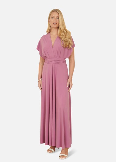 Yumi Pink Jersey Stretch Multiway Midi Dress