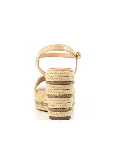 Lunar Beige Amanda Wedge Sandal