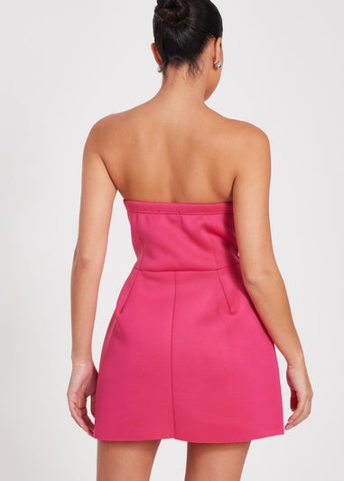 Quiz Magenta Bandeau A Line Mini Dress