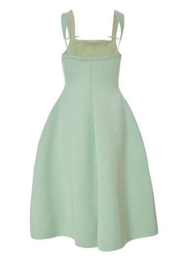 Quiz Sage Diamante Bow Midi Dress
