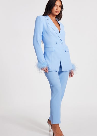 Quiz Blue Tailored Trousers