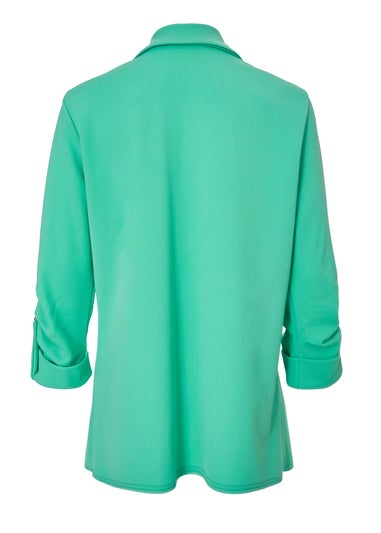 Quiz Green Ruched Sleeve Blazer