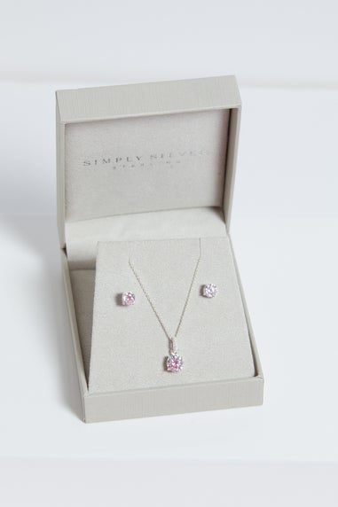 Simply Silver Sterling Silver 925 Cubic Zirconia Classic Round Stud Set Gift Boxed
