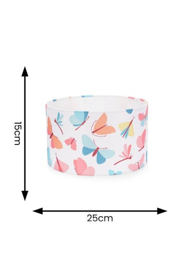 ValueLights Zurie Shade Multicolour Drum Ceiling Pendant Lampshade (15cm x 25cm x 25cm)