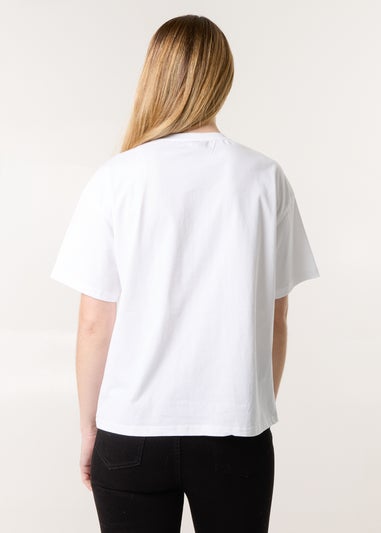 Blue Vanilla White Lobster Print T-Shirt