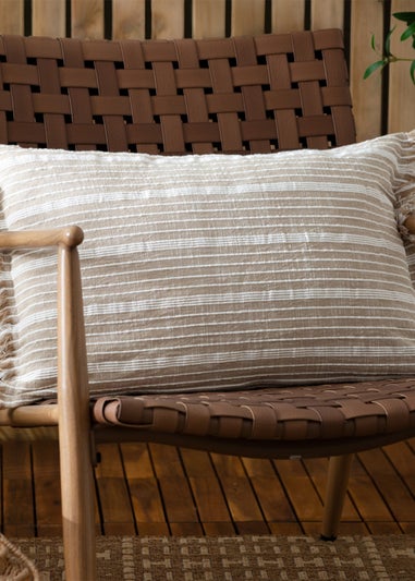 Yard Natural Tide Textured Stripe Outdoor Cushion